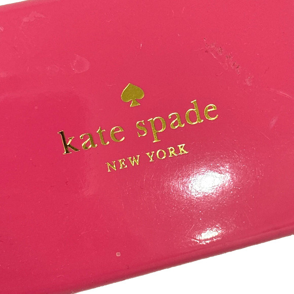 Kate Spade Pink Orange Clam Shell Sunglasses Eyeglass Eyes Hard Case (CASE ONLY) - Picture 3 of 8
